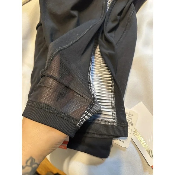 MARIKA Tummy Control Leggings Coolmax Gusset Heathered Mesh Low Leg Panel Neiman - Picture 11 of 11